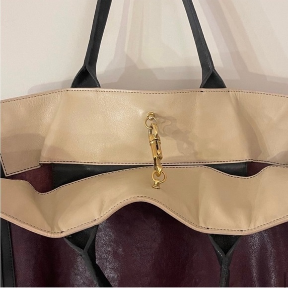 Chloe Alison East-West Colorblock Large Calfskin Tote Purple & Black 2013 - Picture 7 of 13
